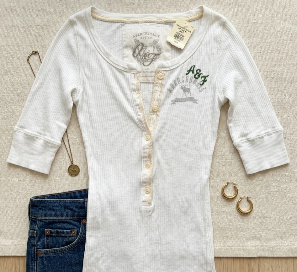 Abercrombie & Fitch 3/4 Sleeve Tops for Women for sale | eBay