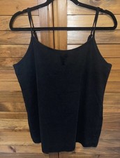 Lot of 2 Torrid Size 3 Black Cotton Spandex Camisole Strap, Solid
