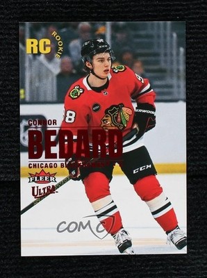 2023 Upper Deck Fleer Ultra Rookies Red Foil 52/94 Connor Bedard Rookie RC 1us6