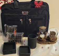 NWT Black Laptop Bag, Concrete Desk Set, Best Of London Desk Decor Men's Gifts