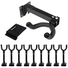 Guitar Hanger Wall Mount Hook Stand 180° Adjustable w/Slat Wall Adapter 10pcs