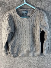 Polo Ralph Lauren Toddler Cable Knit Sweater Gray Sz 4/4T Cotton