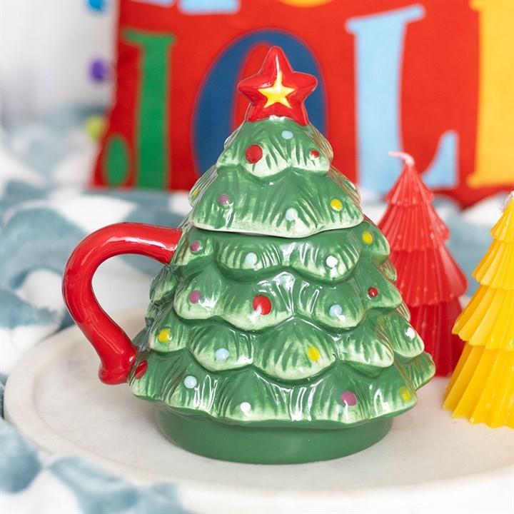 Nostalgic Christmas Tree Shaped Hot Chocolate Mug