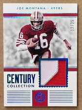 Joe Montana 2017 Panini Encased Century Collection 2-Color Jersey Patch # 12/25
