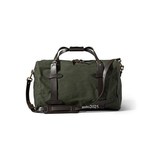 Borsa a tracolla da viaggio media impermeabile tela olefina e pelle bovina 70325 - Foto 11 di 18