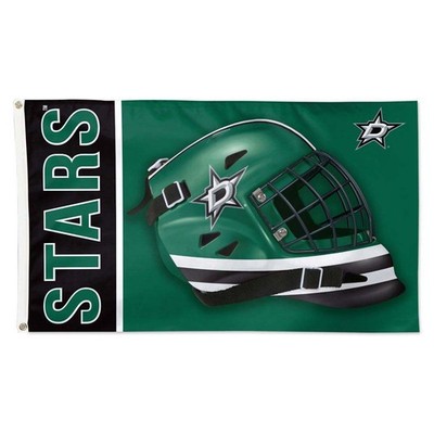 Dallas Hockey Team Memorable Helmet Flag 3x5 ft Stars Fan Wall Decor Banner
