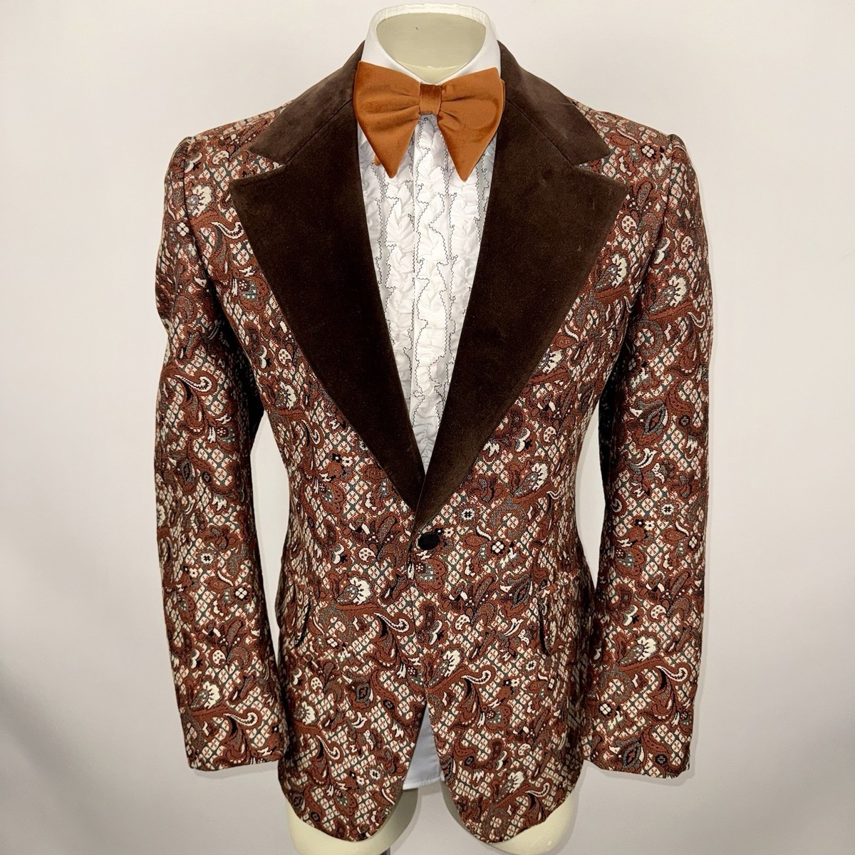 Delton Tuxedo Jacket Suit Coat Vtg 60s 70s Wedding Prom Blazer Mod