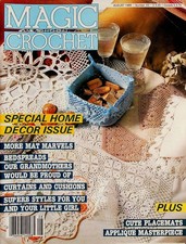 Magic Crochet Magazine Bedspreads Doilies Table Mats Patterns Aug 1986 43