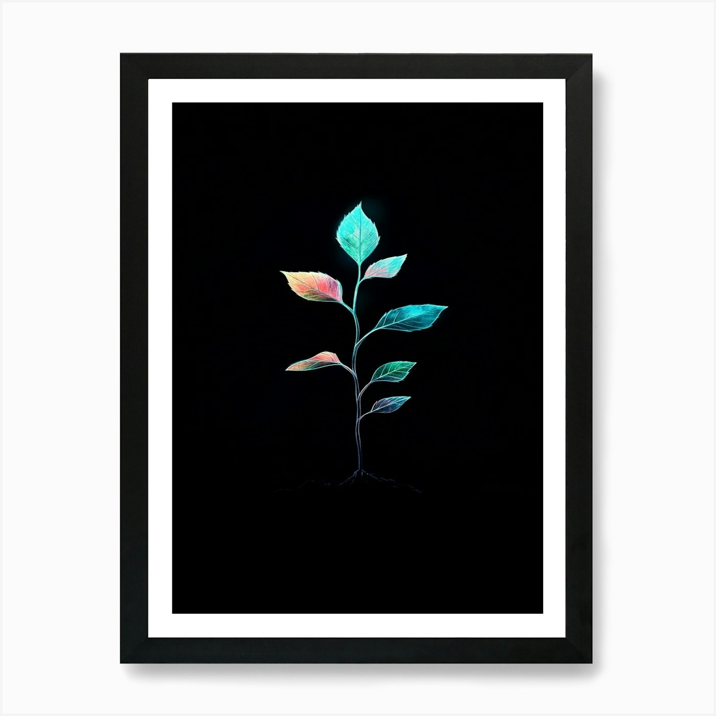 Tree in the Dark 1 Framed Wall Art Canvas Print Poster Picture