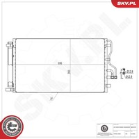 Esen SKV Kondensator Klimaanlage 86SKV370 Aluminium FüR Hyundai Ix35 LM EL ELH 3