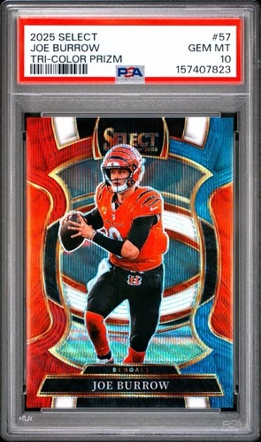 2025 Panini Select Joe Burrow Concourse Tri-Color Prizm #/399 Bengals