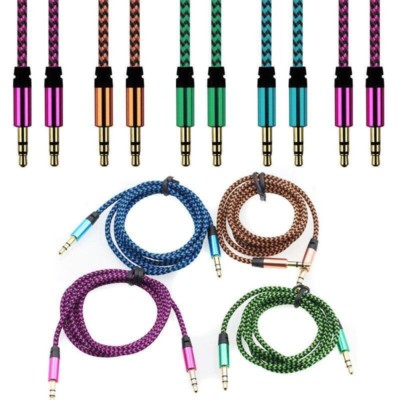 AUX Kabel 3,5 mm Klinkekabel Klinke Stecker STEREO Audio Samsung S6 S7 S8 S9 Z56