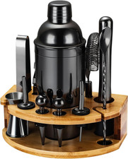 Set Shaker Cocktail Kit Barman Con Supporto, Set Barman in Acciaio INOX Da 750ML