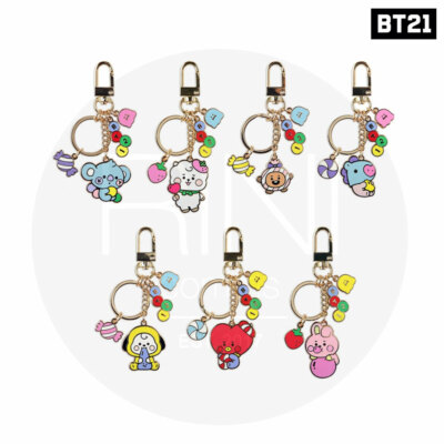 BTS BT21 Official Authentic Goods JELLY CANDY Metal Keyring + Tracking Number