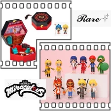 RARE Miraculous Ladybug & Friends LOT: Action Figures & Chibi PLAYSET!