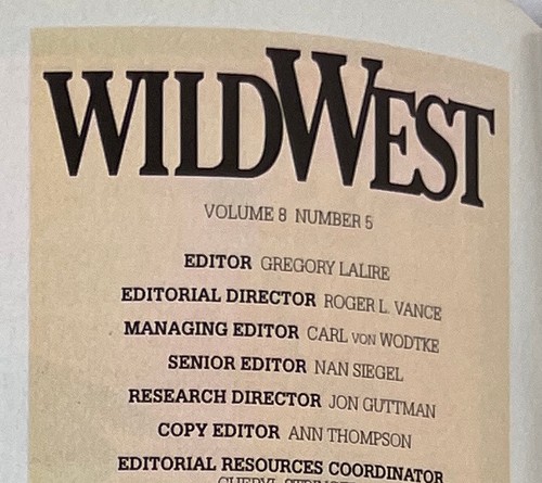 Wild West Magazine, Complete Vol. 8, 1995-1996, VNTG Western History, Lot of 6 - Foto 21 di 24