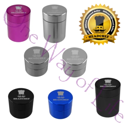 Headchef Odourless Stash Pots, Metal, Air Tight, Large, Small, Smell Proof Seal