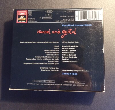 VG+ Hänsel & Gretel Humperdinck CD Set Tate Von Otter Bonney W