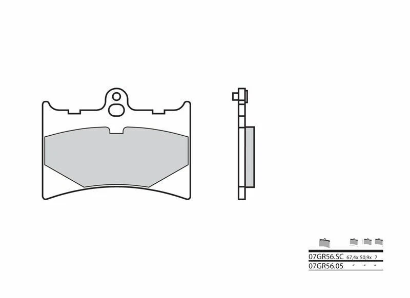 Plaquettes frein moto avant BREMBO Aprilia RS 125 de 1999 à 2005 07GR5605 - Photo 3/3