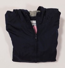 OLD NAVY Boys Navy Blue Gray Knit Lined Hooded Full Zip Jacket Sz 6 - 7