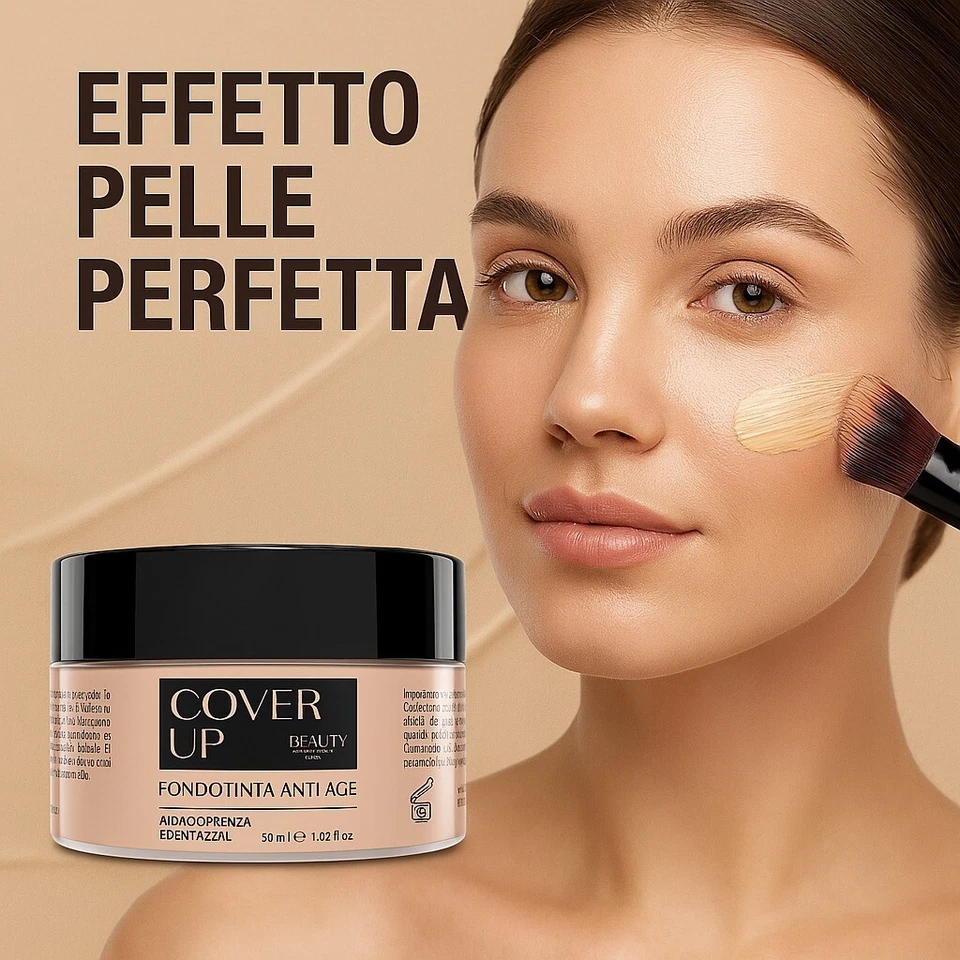 Fondotinta Coprente Imperfezioni Lunga Tenuta Waterproof Professionale CoverUp - Immagine 3 di 4