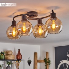 Bernsteinfarbene Decken Lampen Flur Strahler Glas Wohn Schlaf Zimmer Beleuchtung