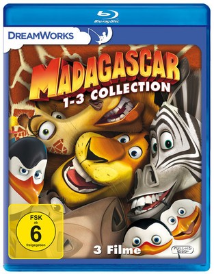 Madagascar 1-3  [3 BRs] (Blu-ray - NEU)