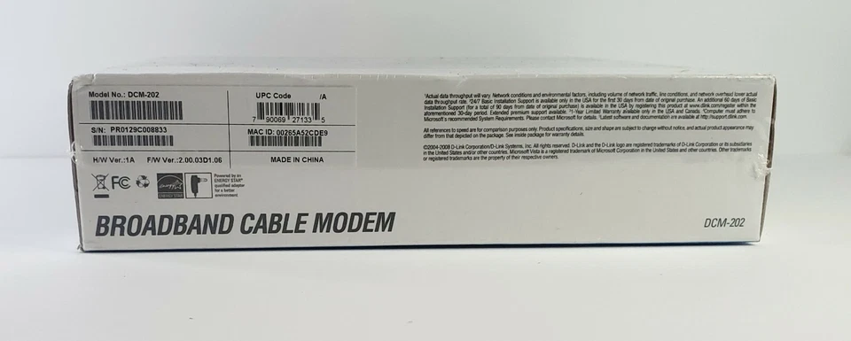 D-Link DCM-202 Broadband Modem (WMM83060) - Image 3 of 3