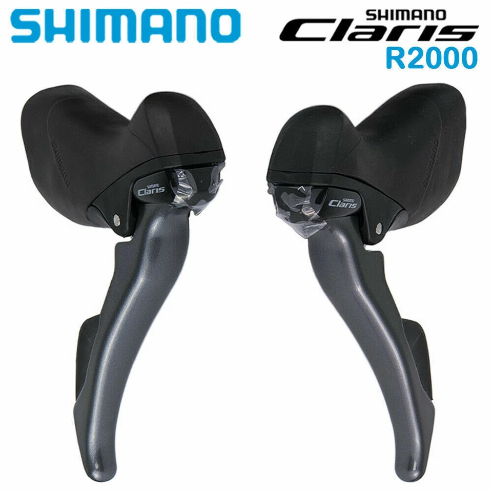 Shimano Claris STI ST R2000 2x8 Speed Shift Brake Levers Right Left Black Road - Image 4 of 4