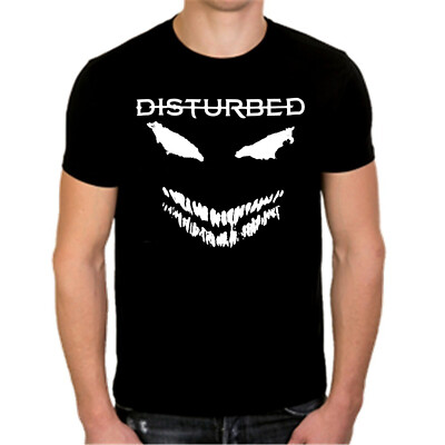 Disturbed バンドTシャツ ブラック Lサイズ DISTURBED cd lgo WHITE SCARY FACE Official Black SHIRT Size XL new