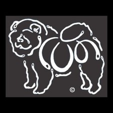 Chow Chow K Line Dog Breed Window Tattoo Decal