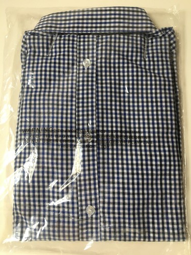 GALAXY BY HARVIC Men's Plaid Long Sleeve Button Dress Shirt Slim Fit Blue Large - Picture 3 of 3