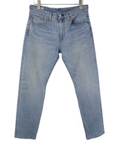 LEVI's 502 Premium Big E Jeans Men's W32/L32 Tapered Fit Zip Fly Light Blue