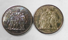 1967 & 1972 France 10 Silver Francs Unc/Toned, from Old World Coin Estate (516)