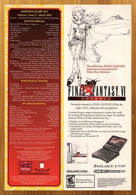 2007 Final Fantasy VI 6 Advance GBA Vintage Print Ad/Poster Video