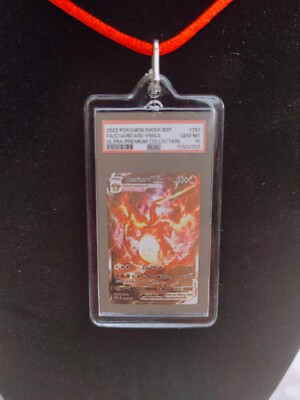 charizard pokemon card chain Gold/ Silver Charizard Pokemon Pendant & Chain main image 0