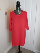 Mango Basics Red Beach Cover Up Summer Tunic Dress Size Medium Fits  Size 10/12
