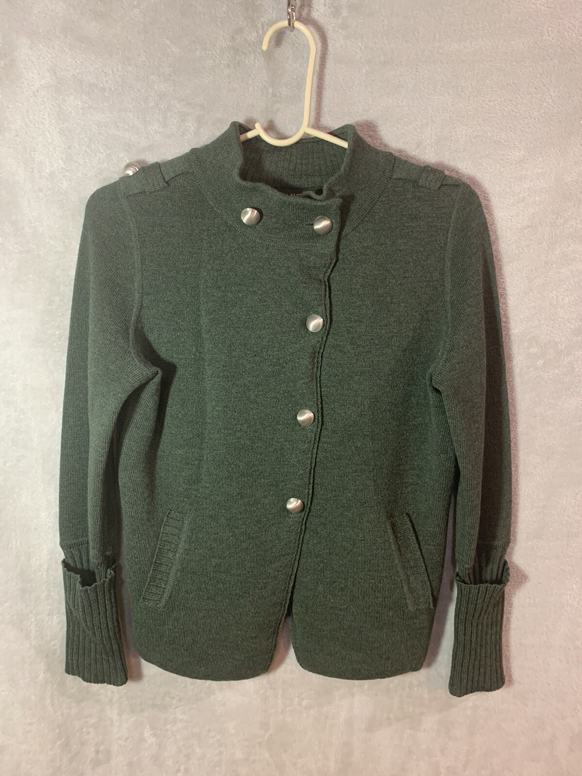 Banana Republic Women’s Petite Small Wool Button Cardigan Long Sleeve