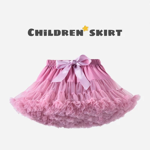 2025 Mädchen Kind Tutu Rock Tanz Tutu Petticoat Kostüm Ballett flauschig Schicht J - Bild 36 von 51
