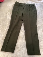 KASPER Women's Ankle Cuff Wear To Work Casual Pants Size 6 Basil Green 79.