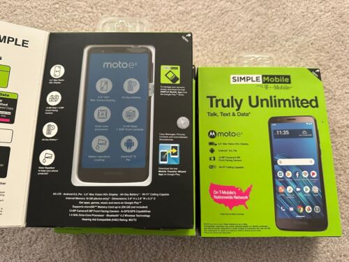 Motorola moto e6 SIMPLE Mobile Smart Phone NEW - Afbeelding 1 van 1