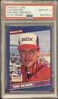 Tom Seaver Signed 1986 Donruss 609 Card Mets HOF Stained PSA/DNA Autograph Gem10