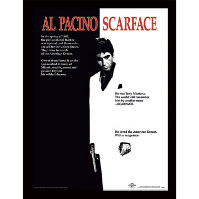 Scarface - ein Blatt - offizieller 30 x 40 cm gerahmter Druck Wandbild