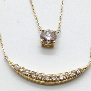 Jewelry Necklace Natural Diamond 0.7ct Gold 5505400