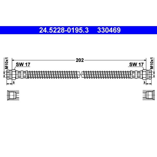 Bremsschlauch ATE 24.5228-0195.3 FüR CitroëN Peugeot ZX-image