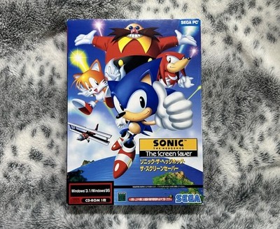 SUPER RARE 1996 Sega PC Sonic The Screensaver COMPLETE Windows 95 Japan Import
