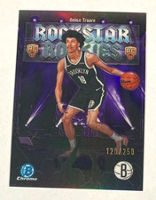 2025-26 BOWMAN CHROME NOLAN TRAORE ROCKSTAR ROOKIE PURPLE REFRACTOR SP /250 NETS