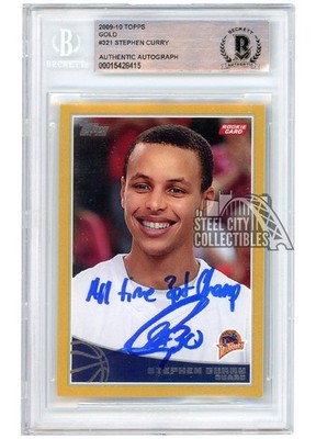 Stephen Curry 2009 Topps Gold Auto 