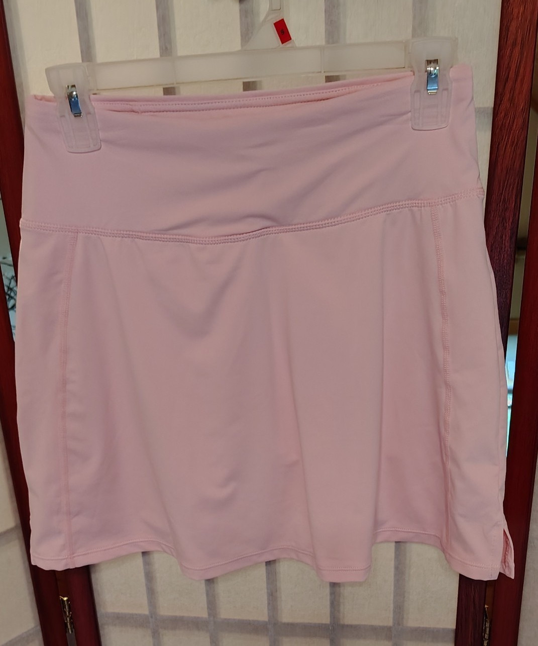 Women's  Oalka Pink Athletic Pull-On Stretch Skort w/ Pockets Tennis Golf Size M