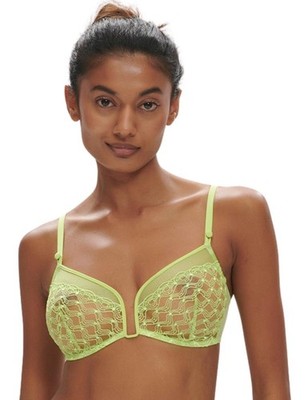 S - 10 Simone Perele Rose BH Wireless Plunge ungepolstert Luxus BH 1D5250